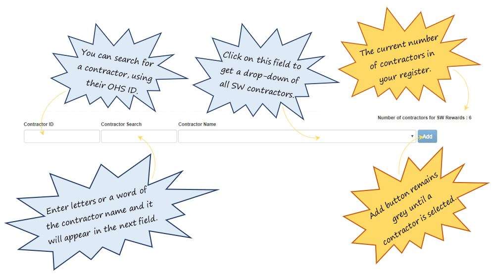 How does the contractor search function work in the Contractor Approval page in OHS Online? How does the contractor search function work in the Contractor Approval page in OHS Online?