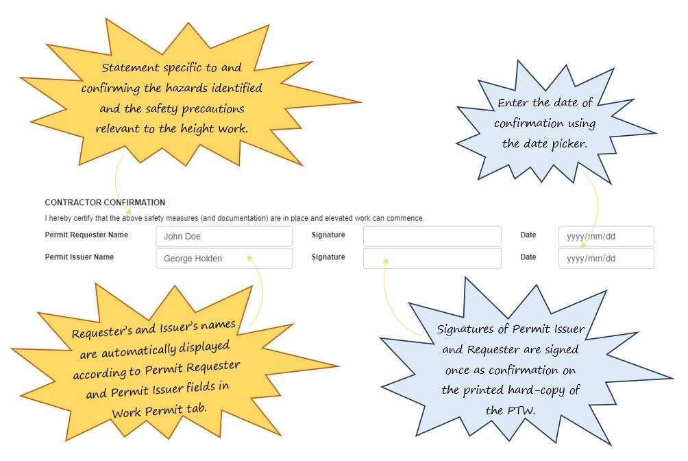 How do I complete the Contractor Confirmation section of the WAH tab, in OHS Online? How do I complete the Contractor Confirmation section of the WAH tab, in OHS Online?