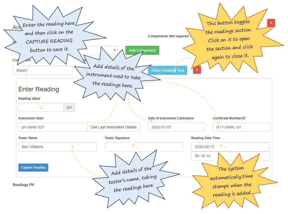 In OHS Online, how do I complete an acidity measurement type in the Measurement Details section in the vessel specific precautions section? In OHS Online, how do I complete an acidity measurement type in the Measurement Details section in the vessel specific precautions section?