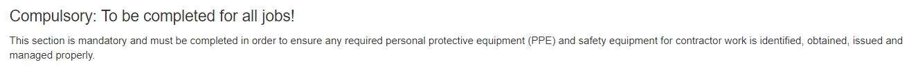 What is the PPE tab in the PTW on OHS Online? What is the PPE tab in the PTW on OHS Online?