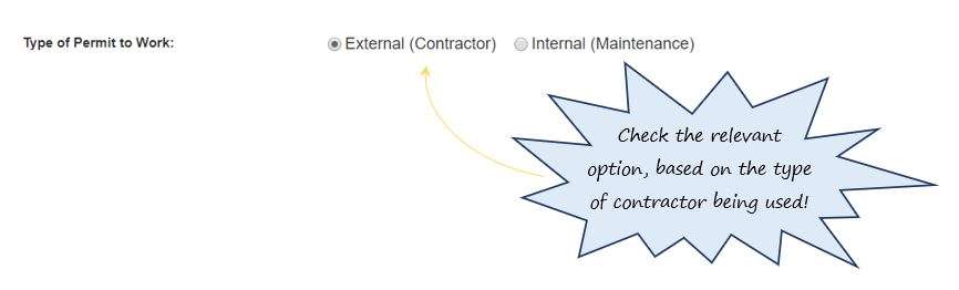 How do I complete the contractor selection section of the Work Permit tab, in OHS Online? How do I complete the contractor selection section of the Work Permit tab, in OHS Online?