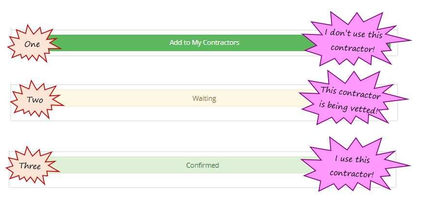 Sometimes I see the ‘Add to Contractors’ button differs in SafetyWallet, for different contractors. Why is this?