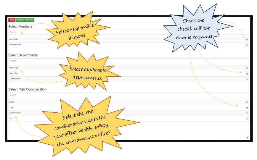 In OHS Online, how do I setup a task I’ve selected from the task library? In OHS Online, how do I setup a task I’ve selected from the task library?
