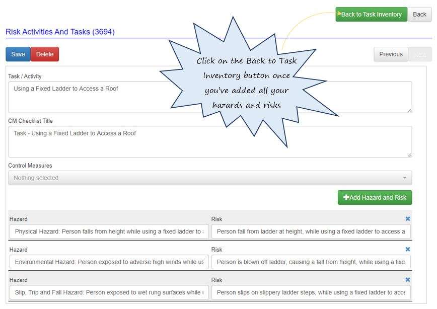 How do I add mitigating control measures for a task when creating a new task in OHS Online? How do I add mitigating control measures for a task when creating a new task in OHS Online?