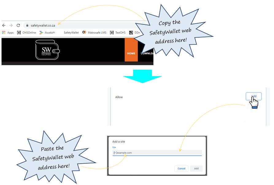 (Google Chrome) When I try to run an action in SafetyWallet nothing happens. What is wrong? (Google Chrome) When I try to run an action in SafetyWallet nothing happens. What is wrong?