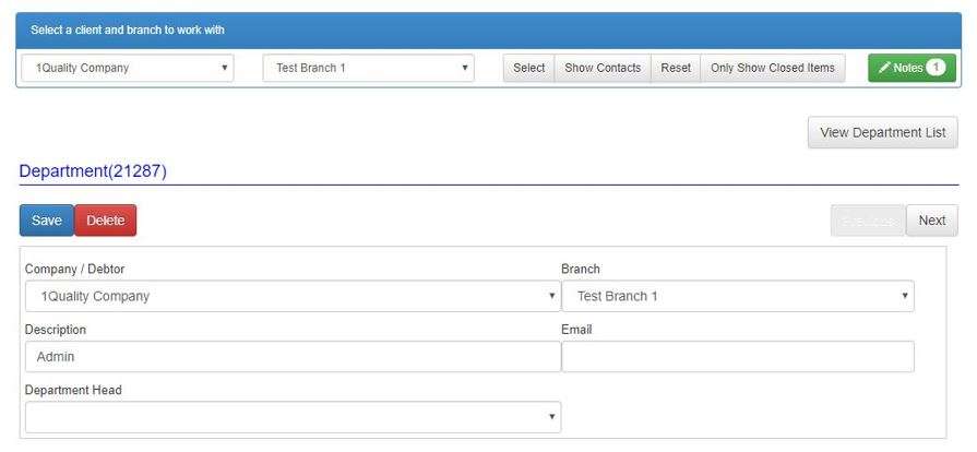 What does the Department register do in OHS Online? What does the Department register do in OHS Online?