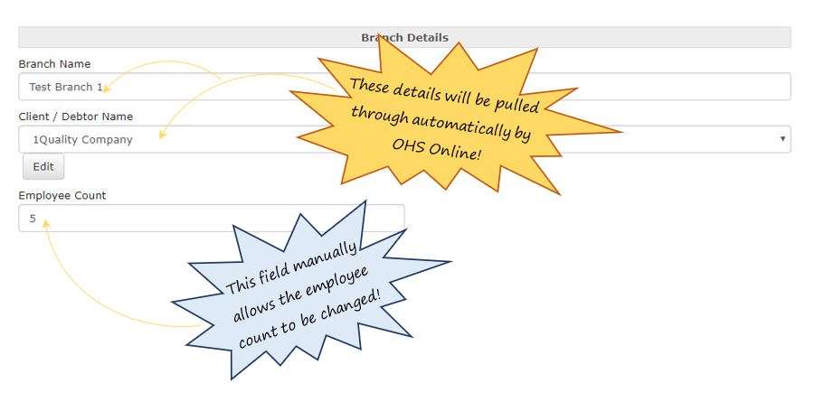 How does the Branch Details tab work in OHS Online? How does the Branch Details tab work in OHS Online?