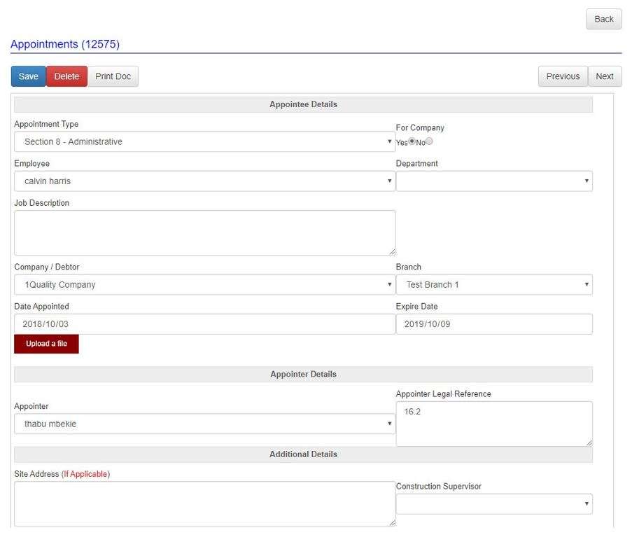 How does the Appointments tab work in OHS Online? How does the Appointments tab work in OHS Online?