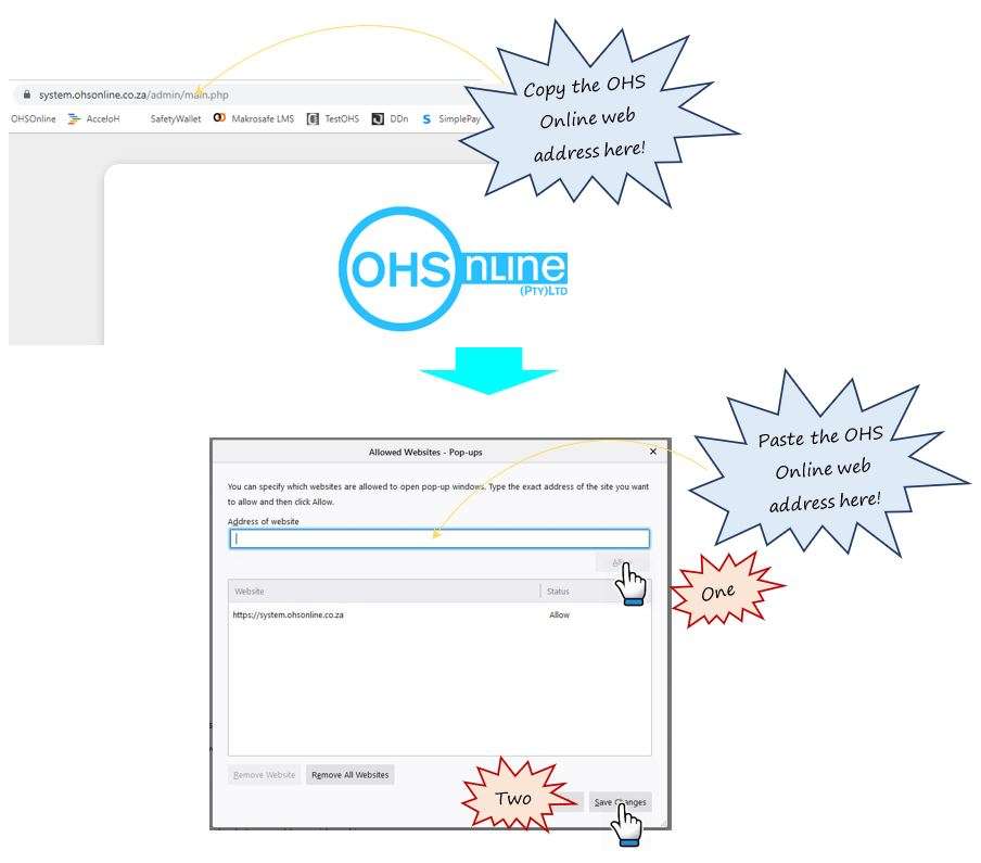 (Mozilla Firefox) When I try to run an action in OHS Online nothing happens. What is wrong? (Mozilla Firefox) When I try to run an action in OHS Online nothing happens. What is wrong?