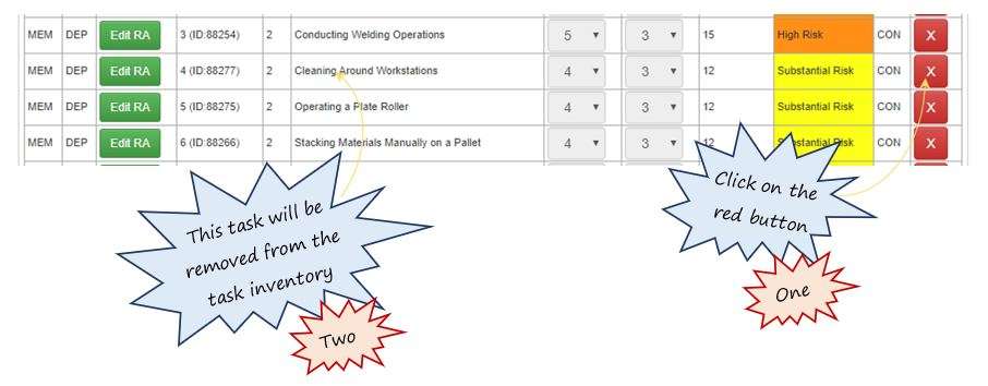 In OHS Online, how do I remove a task from my Task Inventory if it is no longer required? In OHS Online, how do I remove a task from my Task Inventory if it is no longer required?