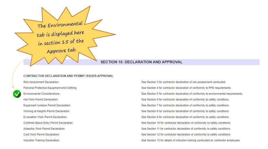 What are the layer effects of the Environmental tab, in OHS Online? What are the layer effects of the Environmental tab, in OHS Online?