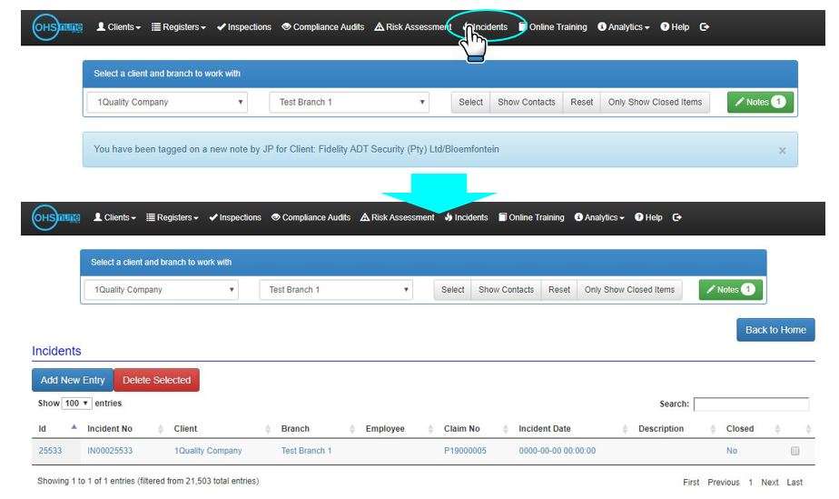 How do I access my Incidents in OHS Online? How do I access my Incidents in OHS Online?