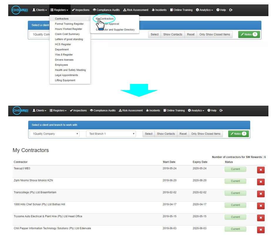 How do I access my Contractor Register in OHS Online? How do I access my Contractor Register in OHS Online?