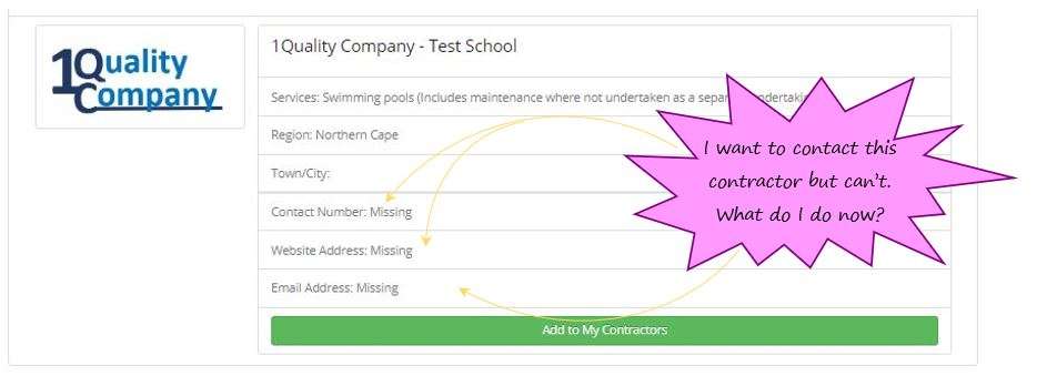 I want to use a contractor from the Contractor and Supplier Directory in OHS Online but the contractor I want to use a contractor from the Contractor and Supplier Directory in OHS Online but the contractor