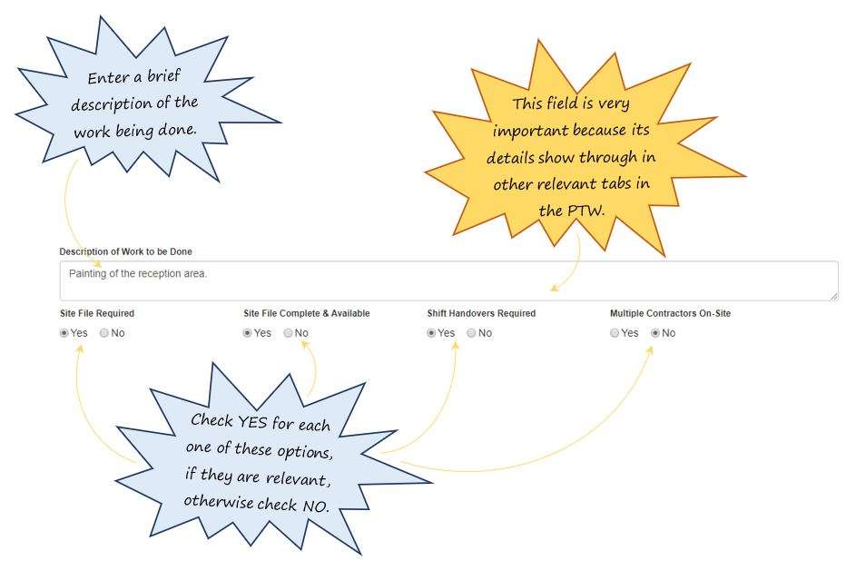 How do I complete the General Permit details of the Work Permit tab, in OHS Online? How do I complete the General Permit details of the Work Permit tab, in OHS Online?