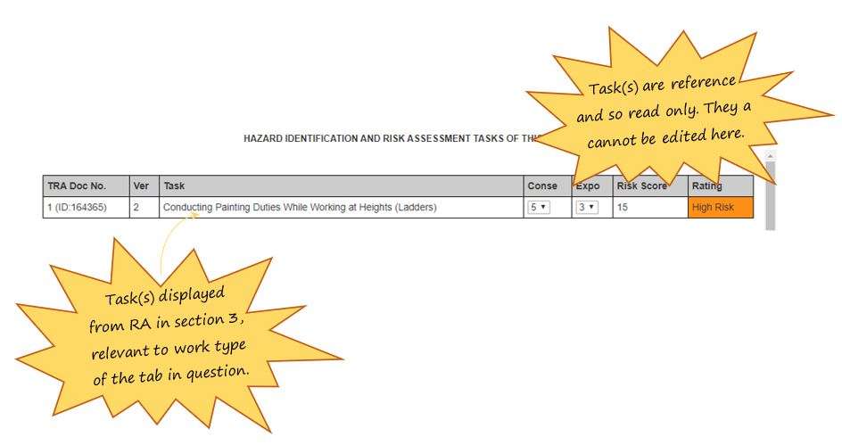 How does the Risk Assessment Reference section work in the PTW system, in OHS Online? How does the Risk Assessment Reference section work in the PTW system, in OHS Online?