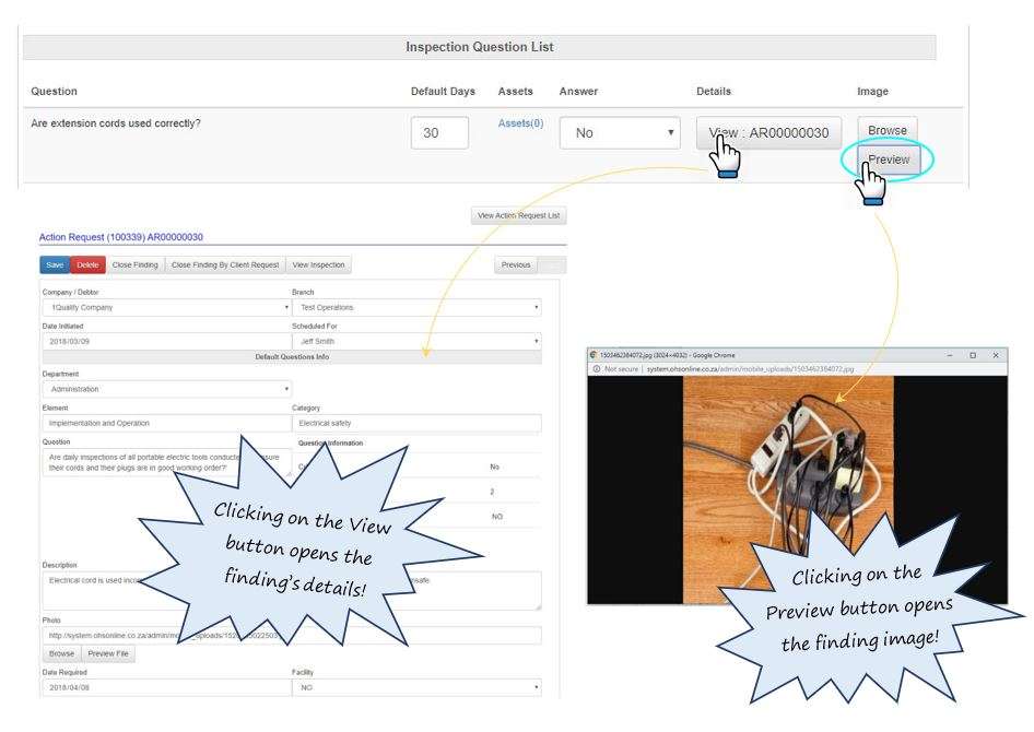 I made some findings during an inspection. As an OHS Online user, how do I view these findings in the inspection checklist? I made some findings during an inspection. As an OHS Online user, how do I view these findings in the inspection checklist?