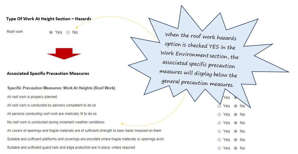 How do I complete the Precautionary Safety Measures section of the WAH tab in the PTW system, in OHS Online? How do I complete the Precautionary Safety Measures section of the WAH tab in the PTW system, in OHS Online?