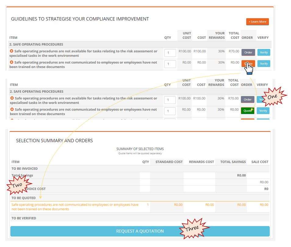 What happens when I click on the ‘Quote’ action button in the guidelines section on my SafetyWallet dashboard? What happens when I click on the ‘Quote’ action button in the guidelines section on my SafetyWallet dashboard?