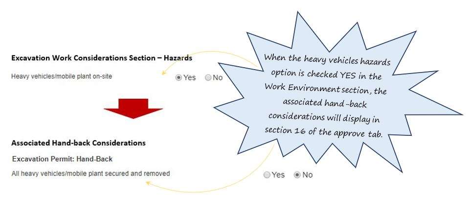 What are the layer effects of the Excavation tab, in OHS Online? What are the layer effects of the Excavation tab, in OHS Online?