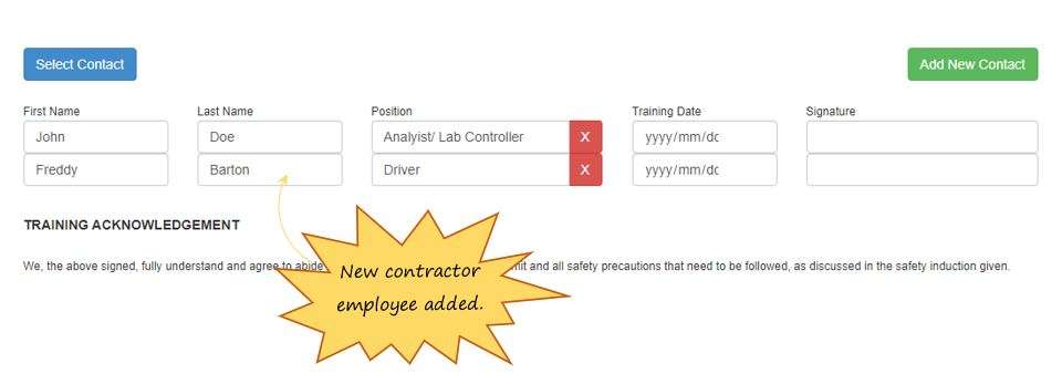 In OHS Online, how do I complete the induction training register of the Induction tab? In OHS Online, how do I complete the induction training register of the Induction tab?
