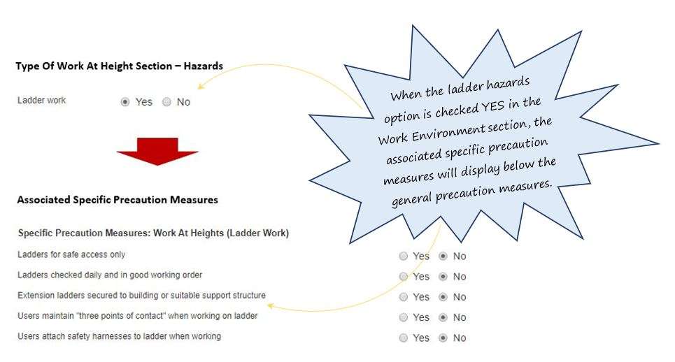 How do I complete the Precautionary Safety Measures section of the WAH tab in the PTW system, in OHS Online? How do I complete the Precautionary Safety Measures section of the WAH tab in the PTW system, in OHS Online?