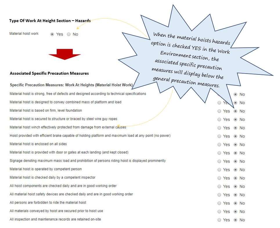 How do I complete the Precautionary Safety Measures section of the WAH tab in the PTW system, in OHS Online? How do I complete the Precautionary Safety Measures section of the WAH tab in the PTW system, in OHS Online?