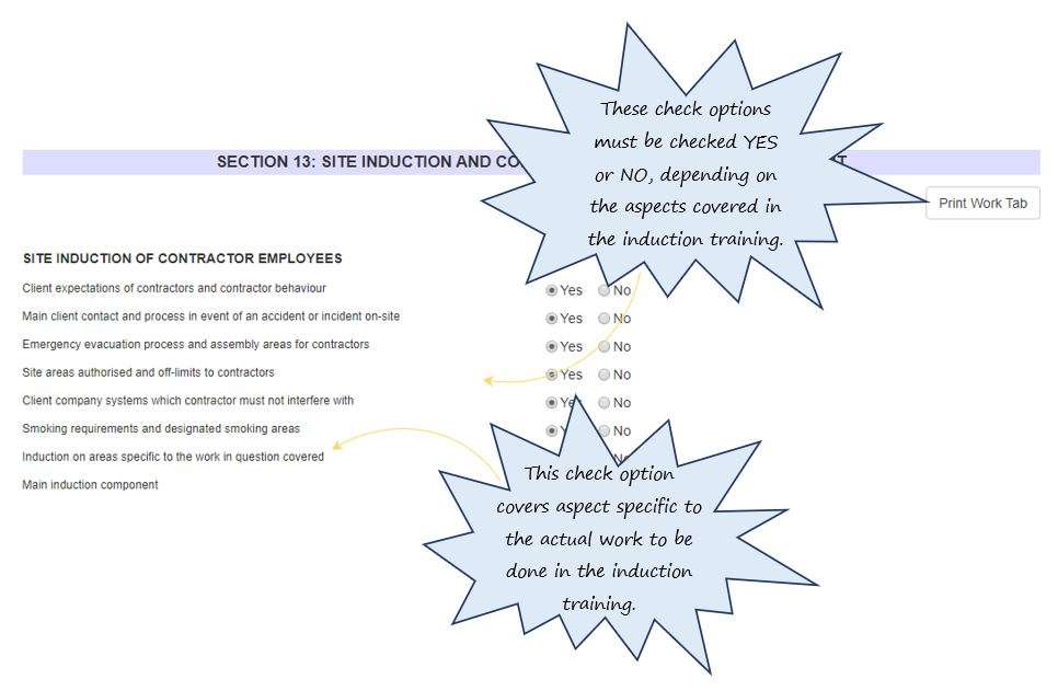 In OHS Online, how do I complete the site induction section of the Induction tab? In OHS Online, how do I complete the site induction section of the Induction tab?