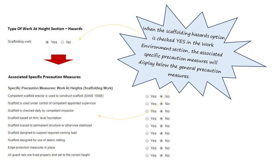 How do I complete the Precautionary Safety Measures section of the WAH tab in the PTW system, in OHS Online? How do I complete the Precautionary Safety Measures section of the WAH tab in the PTW system, in OHS Online?