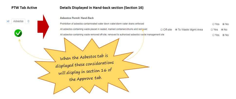 What are the layer effects of the Asbestos tab, in OHS Online? What are the layer effects of the Asbestos tab, in OHS Online?