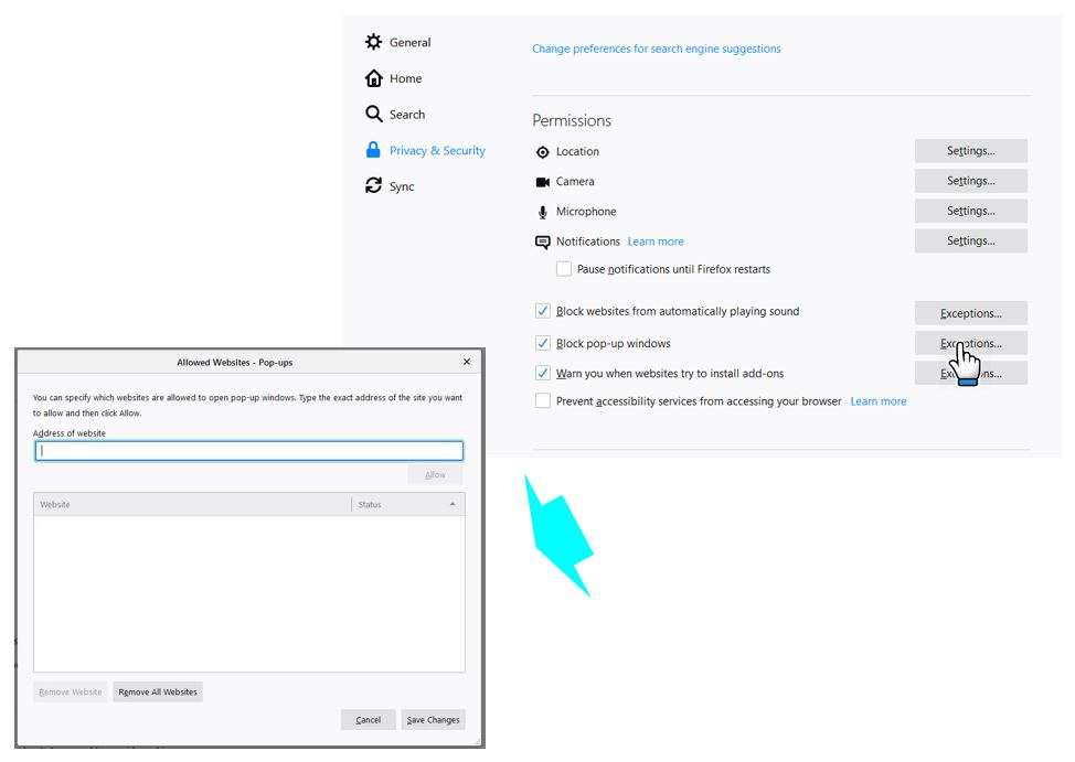 (Mozilla Firefox) When I try to run an action in OHS Online nothing happens. What is wrong? (Mozilla Firefox) When I try to run an action in OHS Online nothing happens. What is wrong?