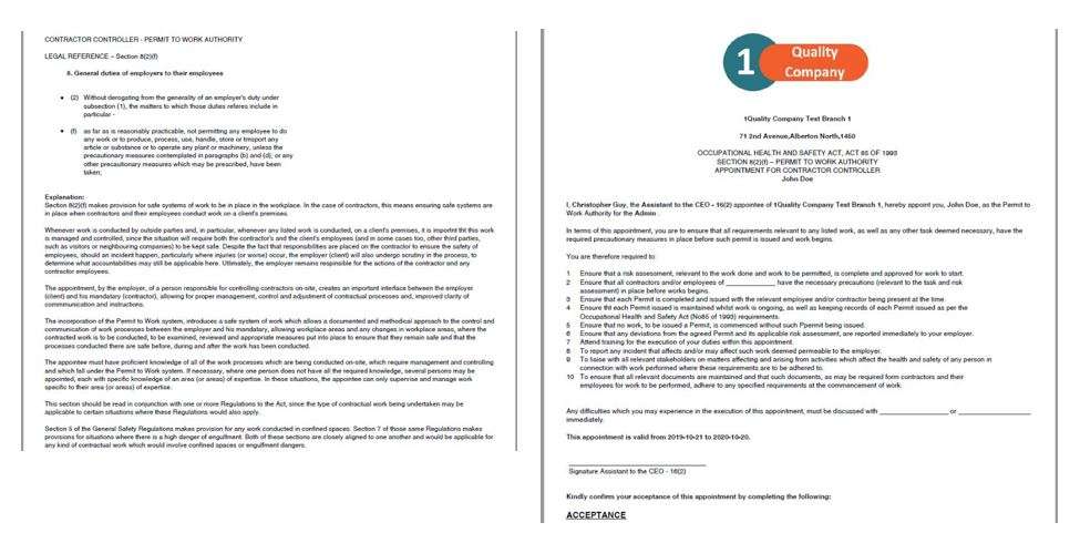 How do I print my new appointment in the Legal Appointments register in OHS Online? How do I print my new appointment in the Legal Appointments register in OHS Online?