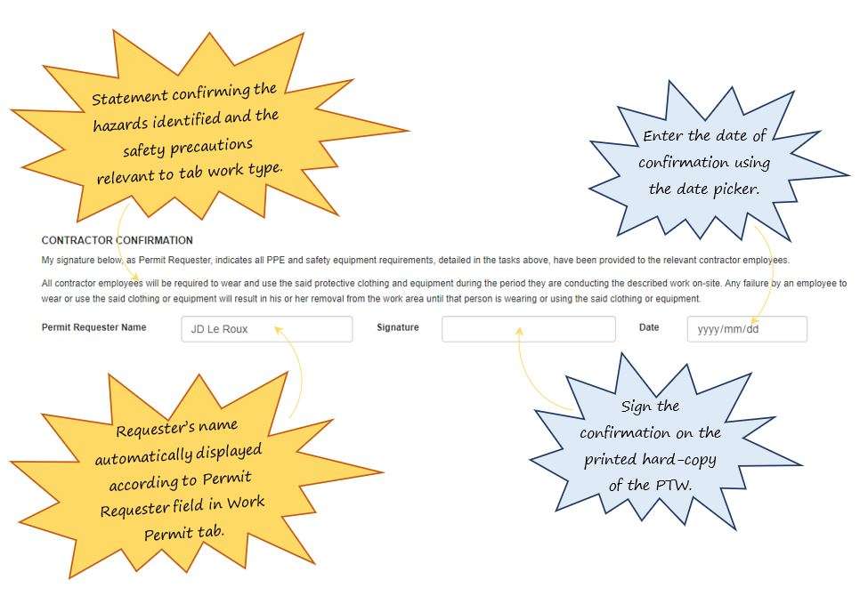 How do I complete the Contractor Confirmation section of the PPE tab, in OHS Online? How do I complete the Contractor Confirmation section of the PPE tab, in OHS Online?