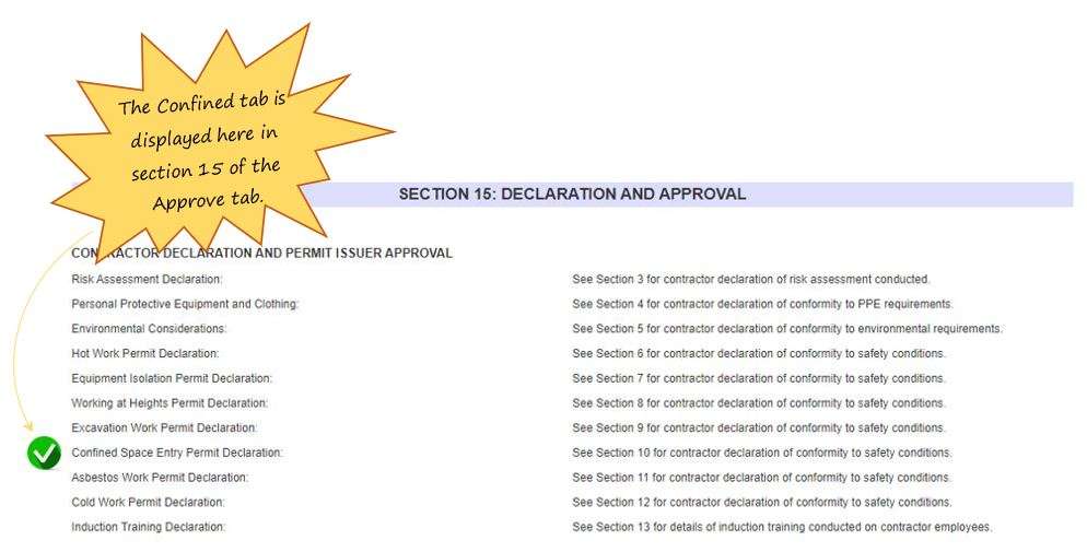 What are the layer effects of the Confined tab, in OHS Online? What are the layer effects of the Confined tab, in OHS Online?