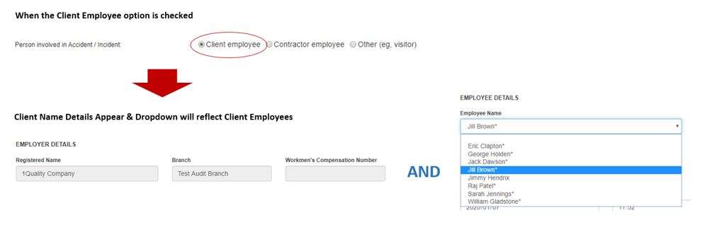 How does the Person Involved section work in the Incident tab of the PTW, in OHS Online?