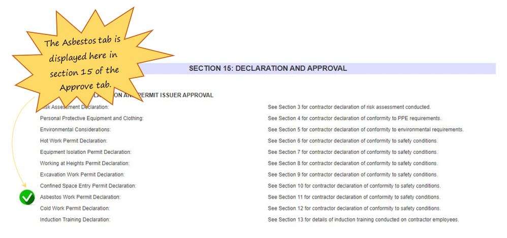 What are the layer effects of the Asbestos tab, in OHS Online? What are the layer effects of the Asbestos tab, in OHS Online?